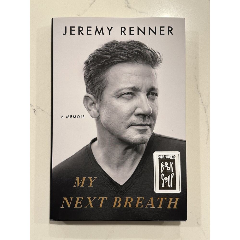 Jeremy Renner SIGNED BOOK My Next Breath Hardcover ~ AUTOGRAPHED #1